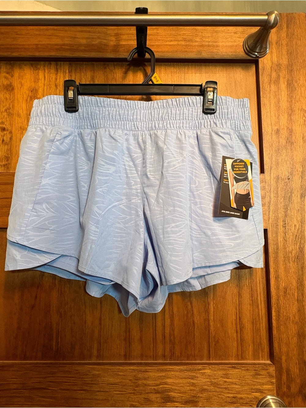Avia Light Blue Women's Layered Athletic Shorts
